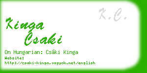 kinga csaki business card