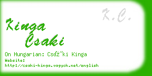 kinga csaki business card